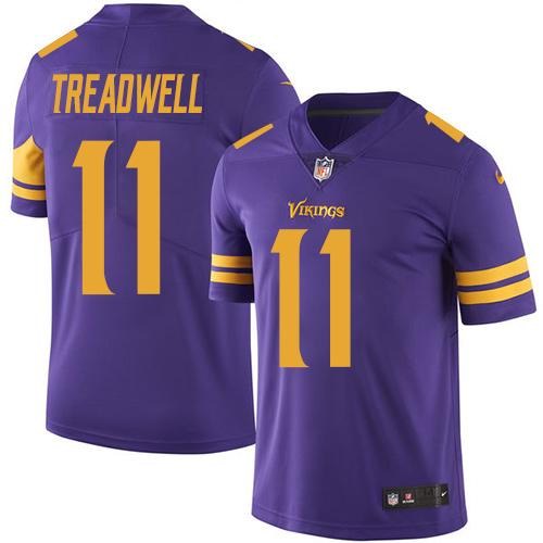  Vikings 11 Laquon Treadwell Purple Color Rush Limited Jersey