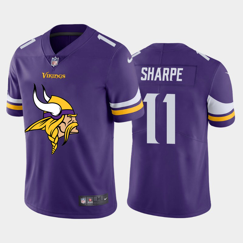 Nike Vikings 11 Tajae Sharpe Purple Team Big Logo Vapor Untouchable Limited Jersey