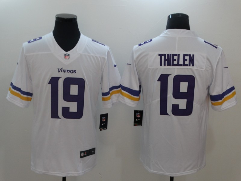  Vikings 19 Adam Thielen White Vapor Untouchable Player Limited Jersey