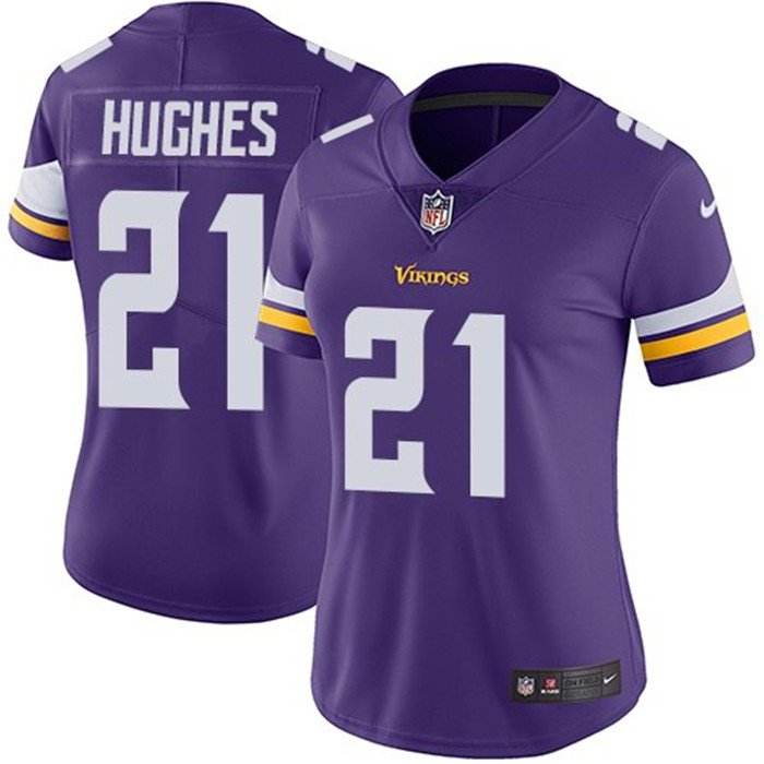 Vikings 21 Mike Hughes Purple Women Vapor Untouchable Limited Jersey