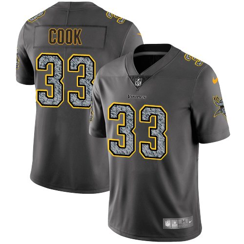  Vikings 33 Dalvin Cook Gray Static Vapor Untouchable Limited Jersey