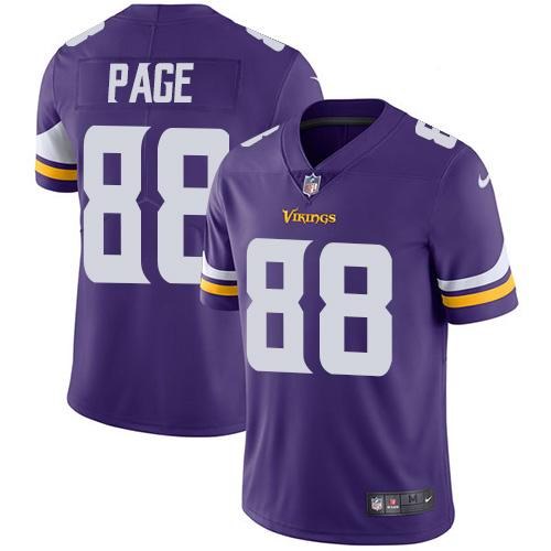  Vikings 88 Alan Page Purple Vapor Untouchable Limited Jersey