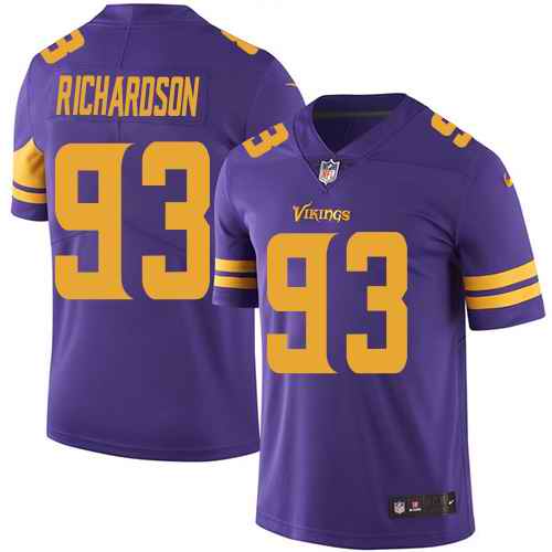  Vikings 93 Sheldon Richardson Purple Color Rush Limited Jersey