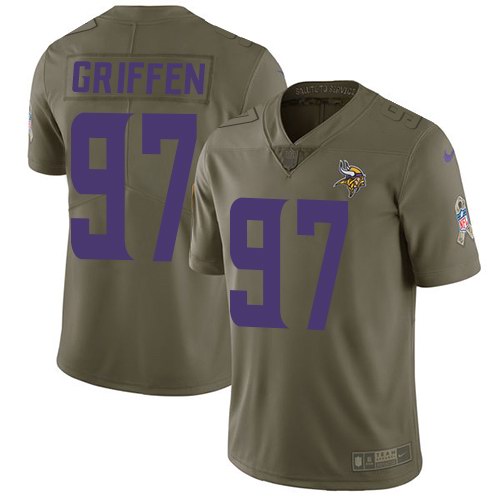  Vikings 97 Everson Griffen Olive Salute To Service Limited Jersey