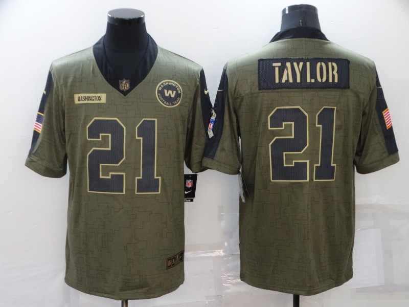Nike Washington Football Team 21 Sean Taylor Olive 2021 Salute To Service Limited Jersey