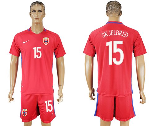 Norway 15 Skjelbred Home Soccer Country Jersey