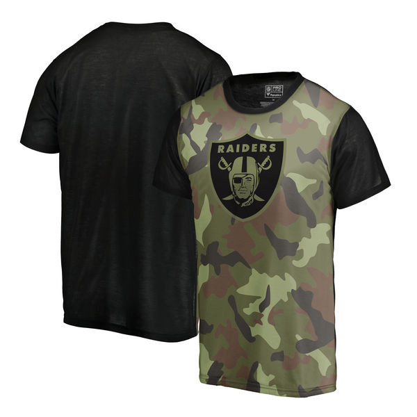 Oakland Raiders Camo NFL Pro Line by Fanatics Branded Blast Sublimated T Shirt