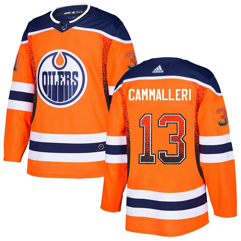 Oilers 13 Michael Cammalleri Orange Drift Fashion  Jersey