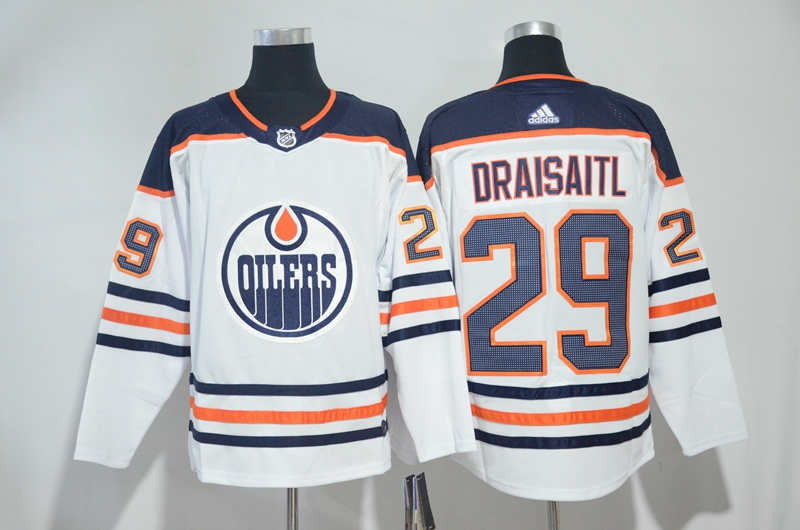 Oilers 29 Leon Draisaitl White  Jersey