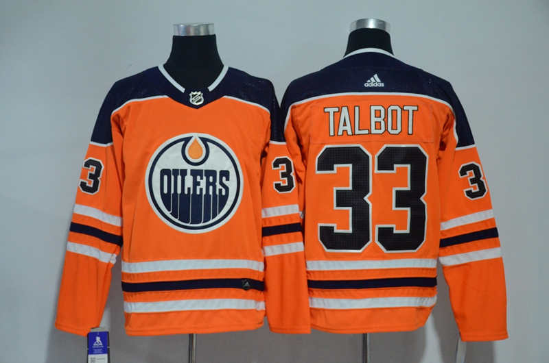 Oilers 33 Cam Talbot Orange  Jersey