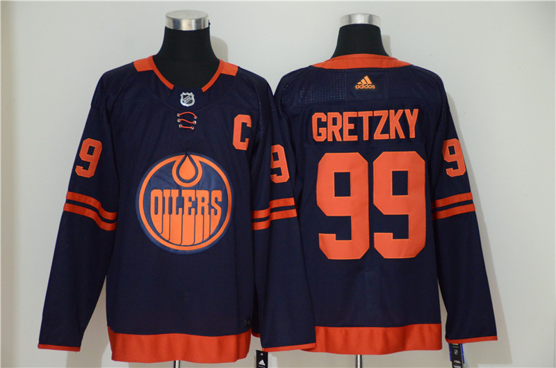 Oilers 99 Wayne Gretzky Navy 50th anniversary Adidas Jersey