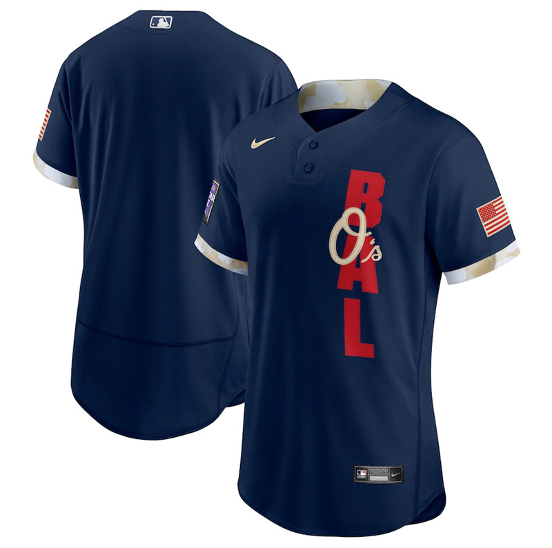 Orioles Blank Navy Nike 2021 MLB All Star Flexbase Jersey