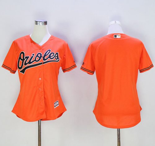 Orioles Blank Orange Women Alternate Stitched MLB Jersey