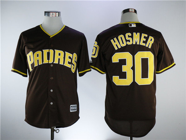Padres 30 Eric Hosmer Brown Alternate Cool Base Jersey