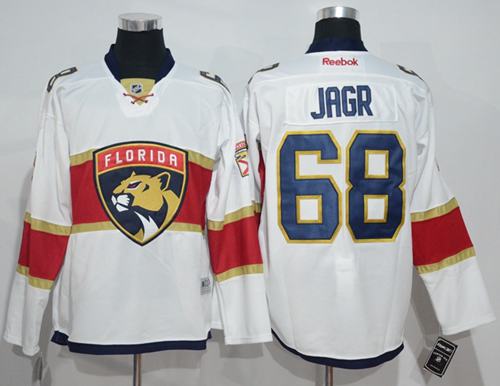Panthers 68 Jaromir Jagr White Road Stitched NHL Jersey