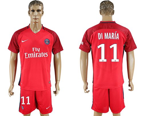 Paris Saint Germain 11 Di Maria Red Soccer Club Jersey