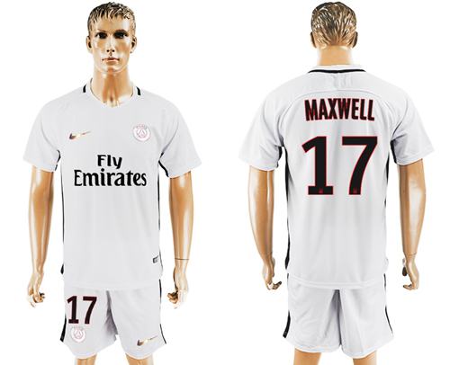 Paris Saint Germain 17 Maxwell Sec Away Soccer Club Jersey