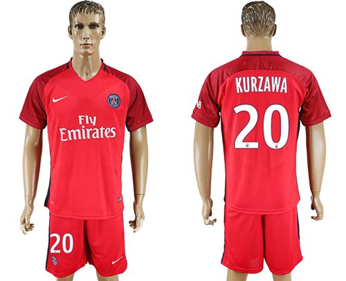 Paris Saint Germain 20 Kurzawa Red Soccer Club Jersey