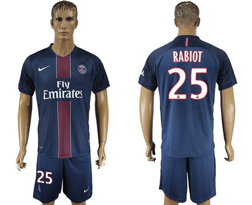 Paris Saint Germain 25 Rabiot Home Soccer Club Jersey