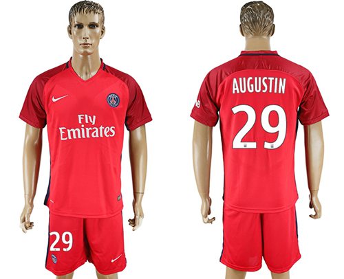 Paris Saint Germain 29 Augustin Red Soccer Club Jersey