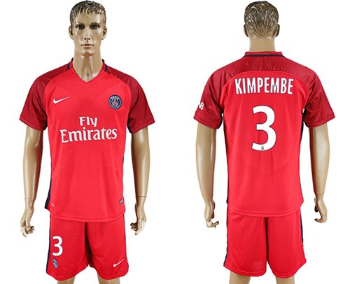Paris Saint Germain 3 Kimpembe Red Soccer Club Jersey