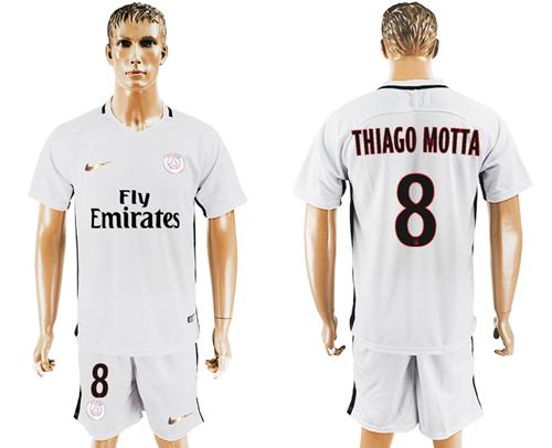 Paris Saint Germain 8 Thiago Motta Sec Away Soccer Club Jersey