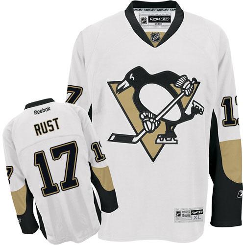 Penguins 17 Bryan Rust White Stitched NHL Jersey