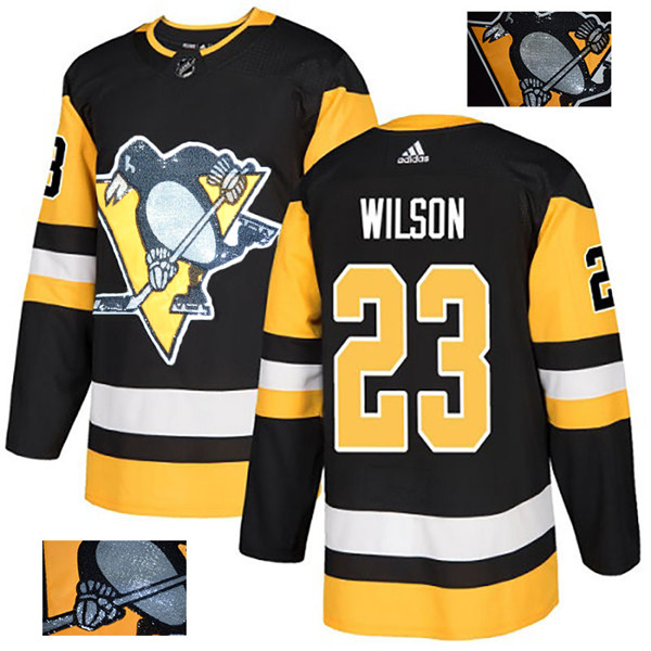 Penguins 23 Scott Wilson Black Glittery Edition  Jersey