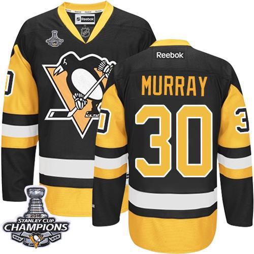 Penguins 30 Matt Murray Black Alternate 2016 Stanley Cup Champions Stitched NHL Jersey