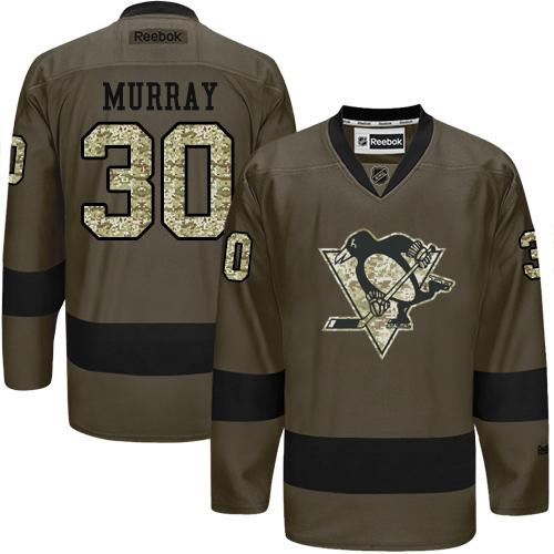 Penguins 30 Matt Murray Green Salute to Service Stitched NHL Jersey
