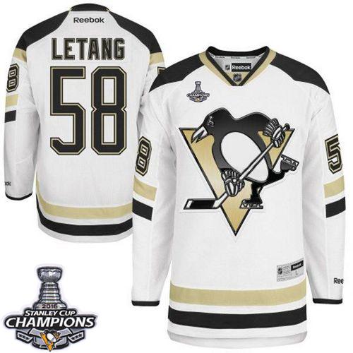 Penguins 58 Kris Letang White 2014 Stadium Series 2016 Stanley Cup Champions Stitched NHL Jersey