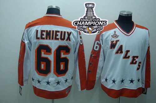 Penguins 66 Mario Lemieux White CCM All Star 2016 Stanley Cup Champions Stitched NHL Jersey