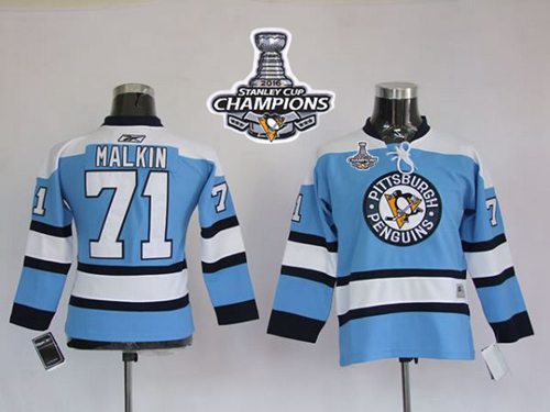 Penguins 71 Evgeni Malkin Blue 2016 Stanley Cup Champions Stitched NHL Jersey
