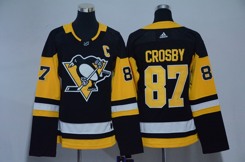 Penguins 87 Sidney Crosby Black Women  Jersey