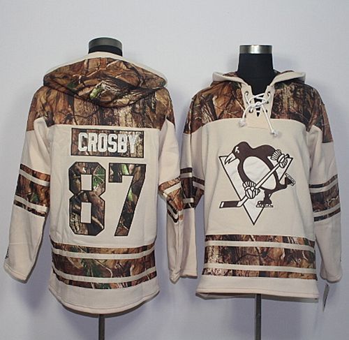 Penguins 87 Sidney Crosby Cream Camo Stitched NHL Jersey