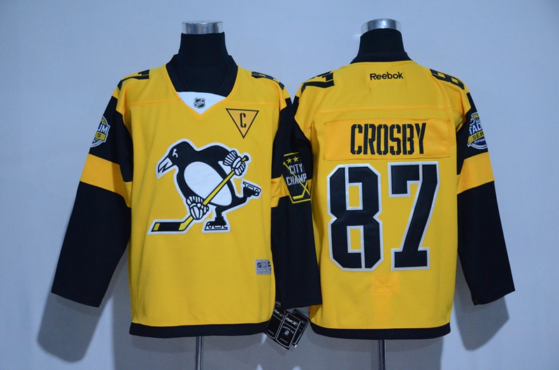 Penguins 87 Sidney Crosby Gold 2017 Stadium Series Stitched NHL Jersey