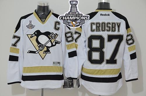 Penguins 87 Sidney Crosby White 2014 Stadium Series 2016 Stanley Cup Champions Stitched NHL Jersey
