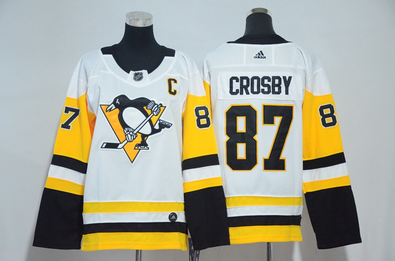 Penguins 87 Sidney Crosby White Youth  Jersey