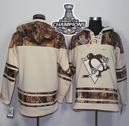 Penguins Blank Cream Camo 2016 Stanley Cup Champions Stitched NHL Jersey