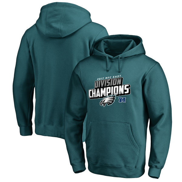 Philadelphia Eagles NFL Pro Line by Fanatics Branded 2017 NFC East Division Champions Pullover Hoodie Midnight Green