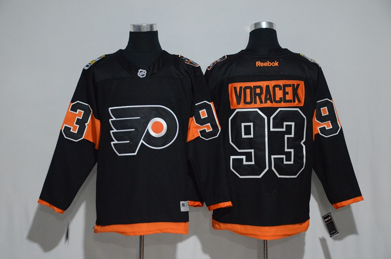 Philadelphia Flyers 93 Jakub Voracek Black 2017 Stadium Series Stitched NHL Jersey