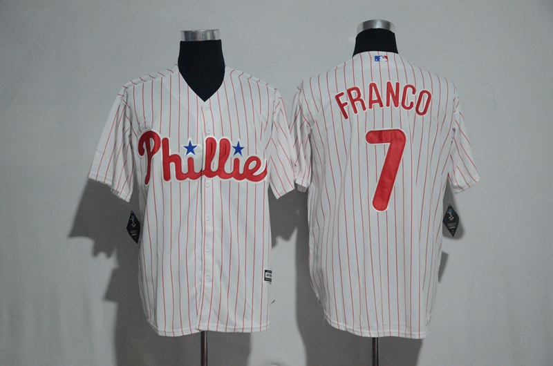 Philadelphia Phillies Maikel Franco White Red Strip Cooperstown Stitched MLB Jersey