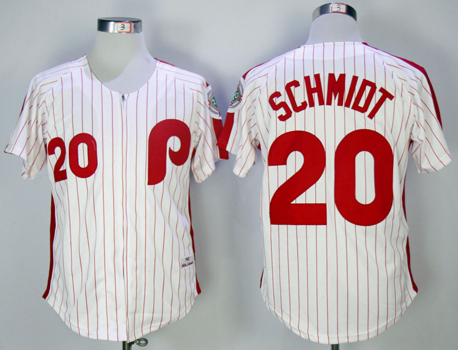 Phillies 20 Mike Schmidt White 1983 Mitchell & Ness Jersey
