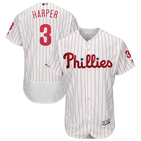 Phillies 3 Bryce Harper White 150th Patch Flexbase Collection