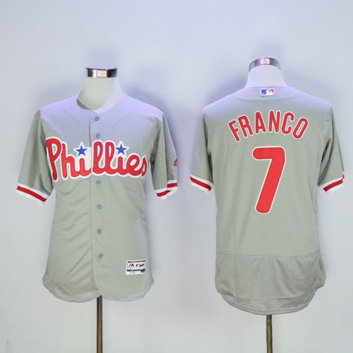Phillies 7 Maikel Franco Grey Flexbase Authentic Collection Stitched MLB Jersey