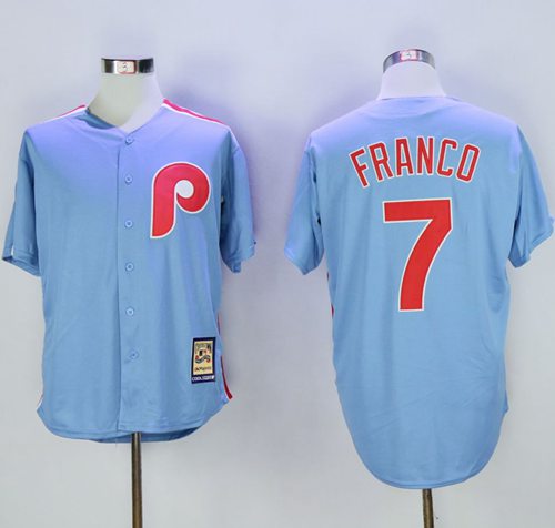 Phillies 7 Maikel Franco Light Blue Cooperstown Stitched MLB Jersey