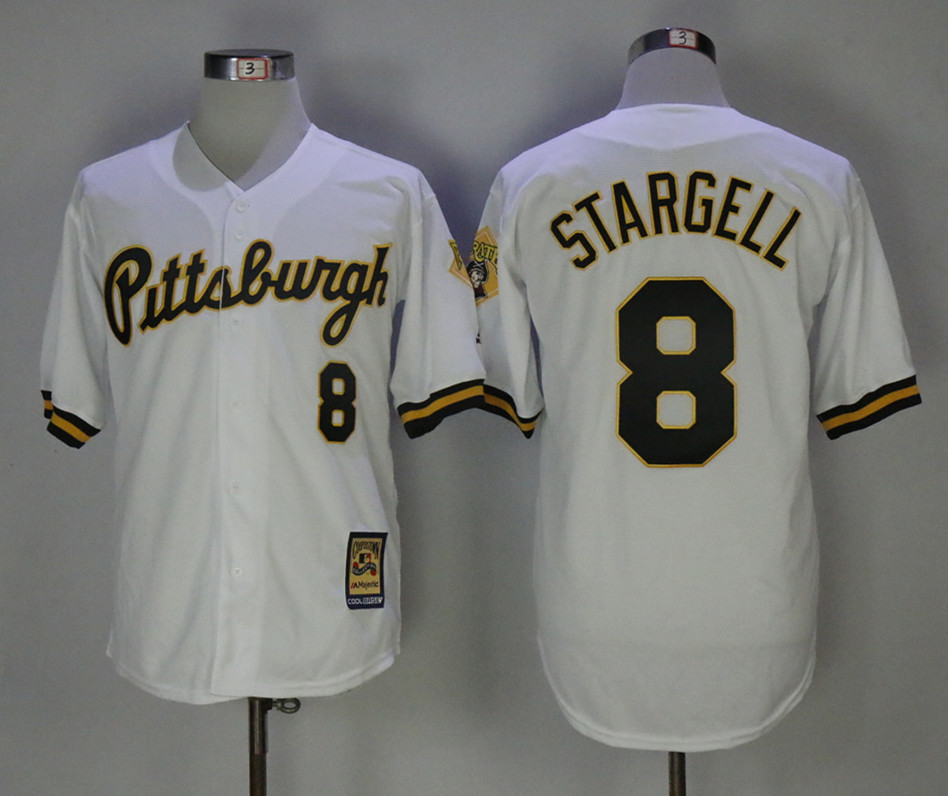 Pirates 8 Willie Stargell White Cooperstown Collection Jersey