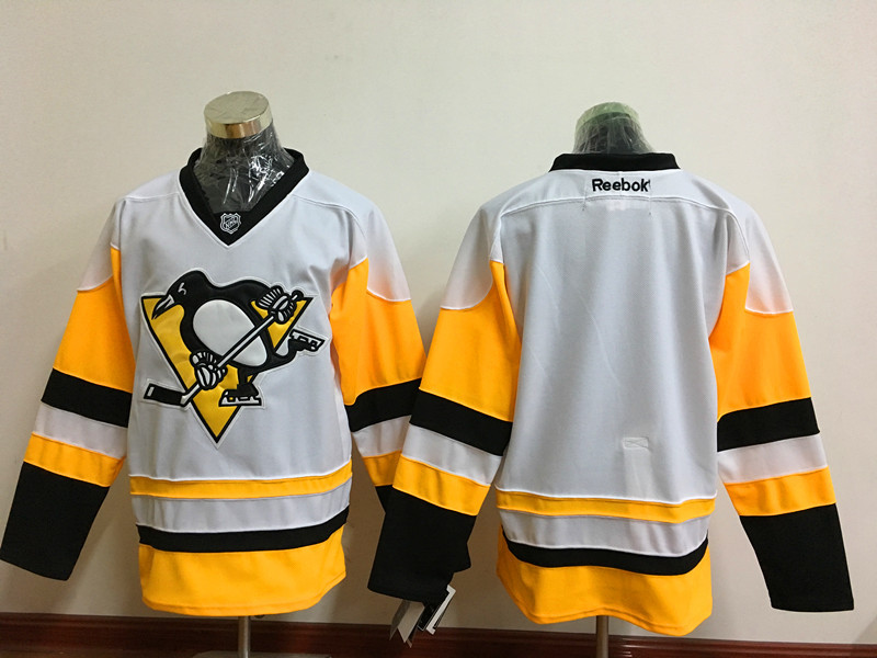 Pittsburgh Penguins Blank White New Away Stitched NHL Jersey