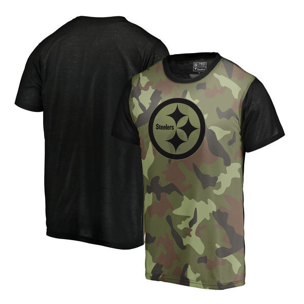 Pittsburgh Steelers Camo NFL Pro Line by Fanatics Branded Blast Sublimated T Shirt