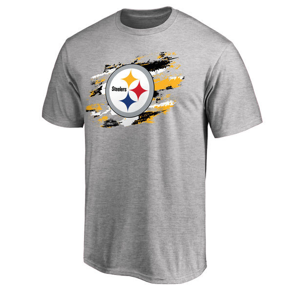 Pittsburgh Steelers NFL Pro Line True Color T Shirt Heathered Gray